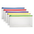 Tops Products TOPS Products 1496466 Poly Zip Envelope; Assorted Colors - Pack of 5 1496466